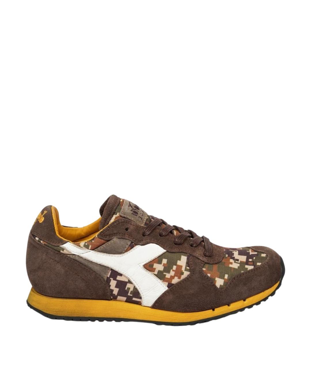 DIADORA HERITAGE Коричневые замшевые низкие кроссовки / кеды, фото 1