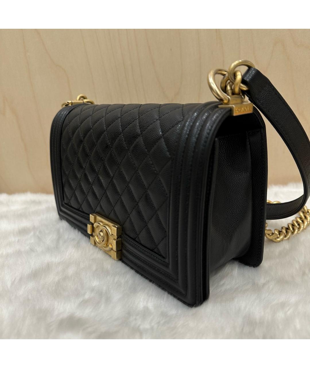CHANEL Черная кожаная сумка через плечо, фото 4