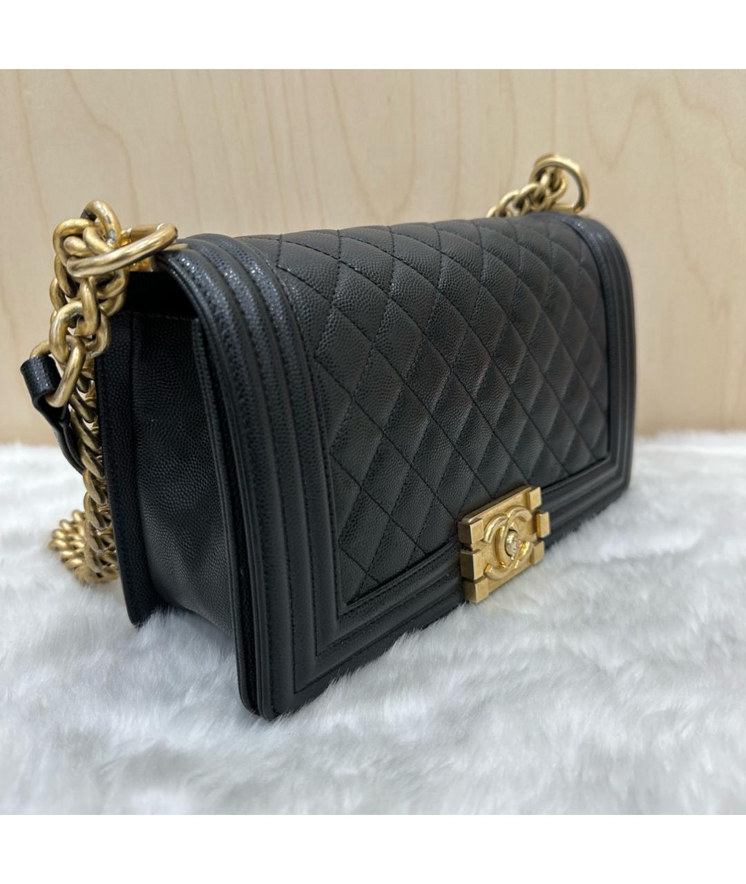 CHANEL Черная кожаная сумка через плечо, фото 3