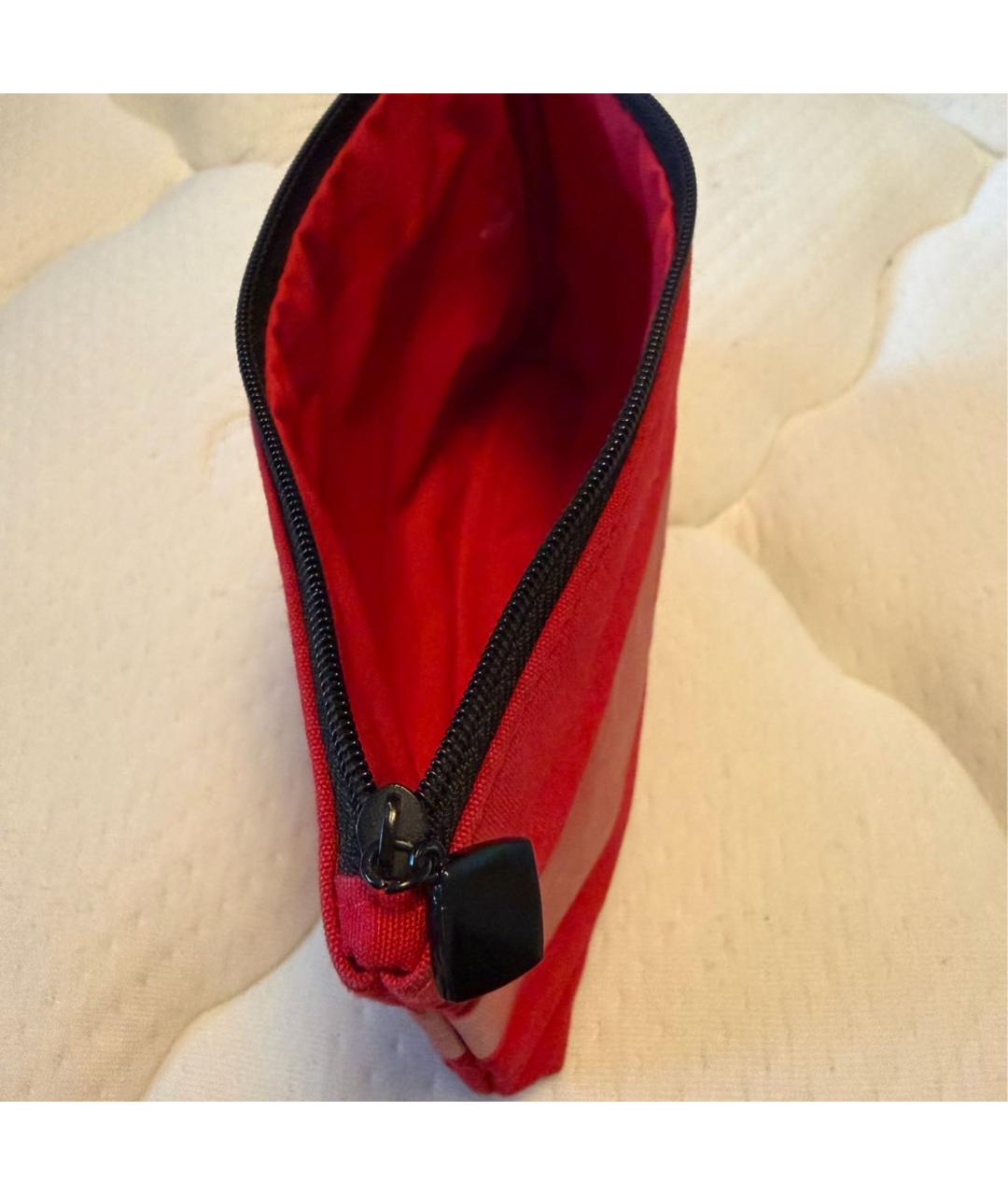 CHANEL Красная хлопковая косметичка, фото 2