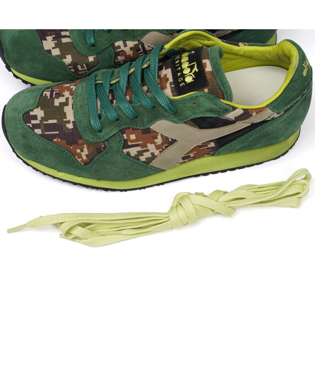DIADORA HERITAGE Зеленые замшевые низкие кроссовки / кеды, фото 9