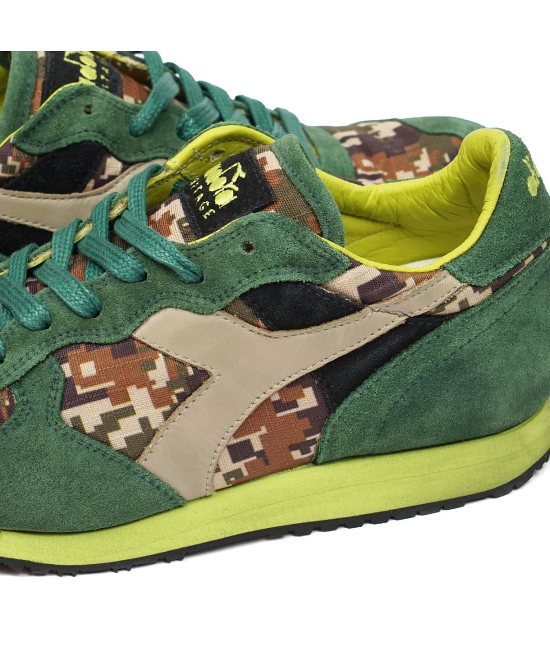 DIADORA HERITAGE Зеленые замшевые низкие кроссовки / кеды, фото 6