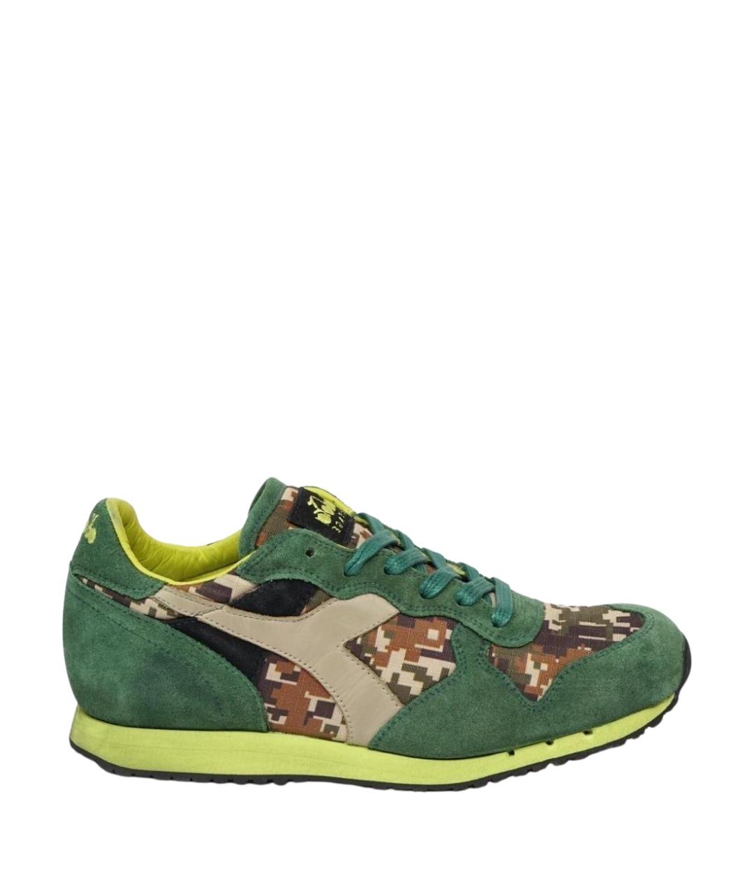 DIADORA HERITAGE Зеленые замшевые низкие кроссовки / кеды, фото 1
