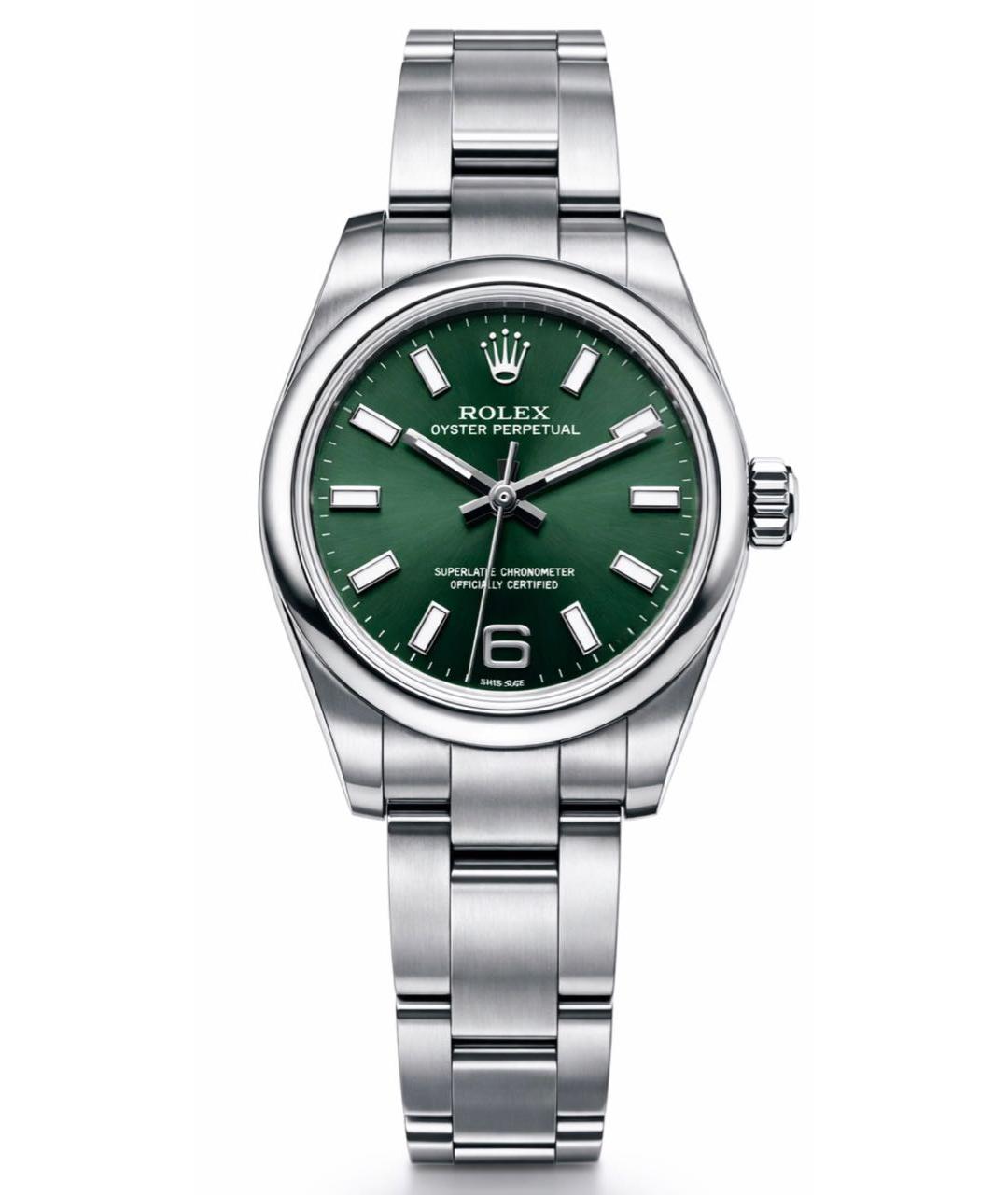 ROLEX Зеленые металлические часы, фото 1