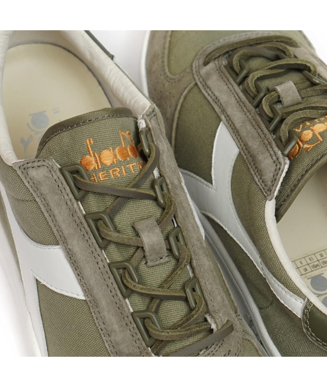 DIADORA HERITAGE Хаки текстильные низкие кроссовки / кеды, фото 7