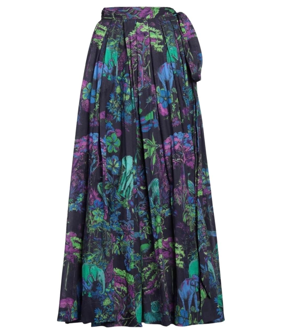 CHRISTIAN DIOR Мульти хлопковая юбка макси, фото 1
