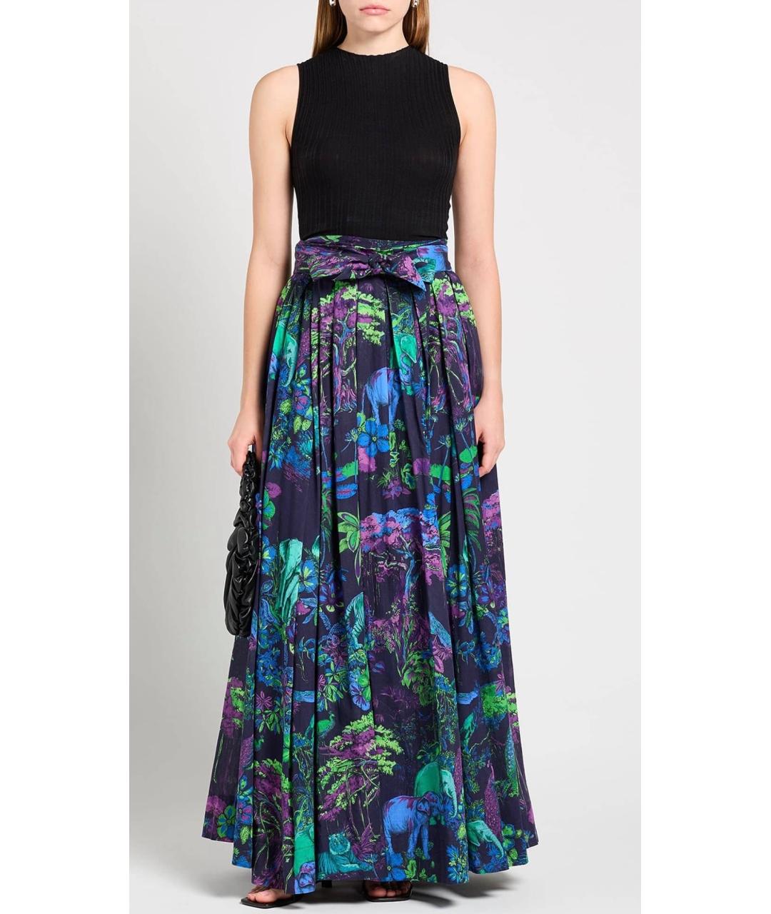 CHRISTIAN DIOR Мульти хлопковая юбка макси, фото 2