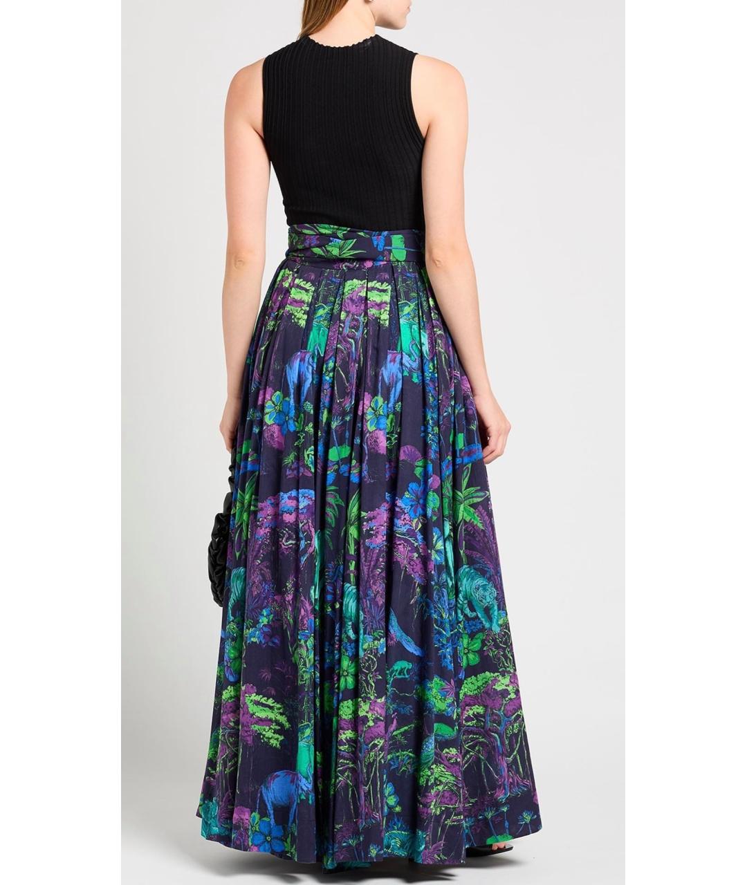 CHRISTIAN DIOR Мульти хлопковая юбка макси, фото 3