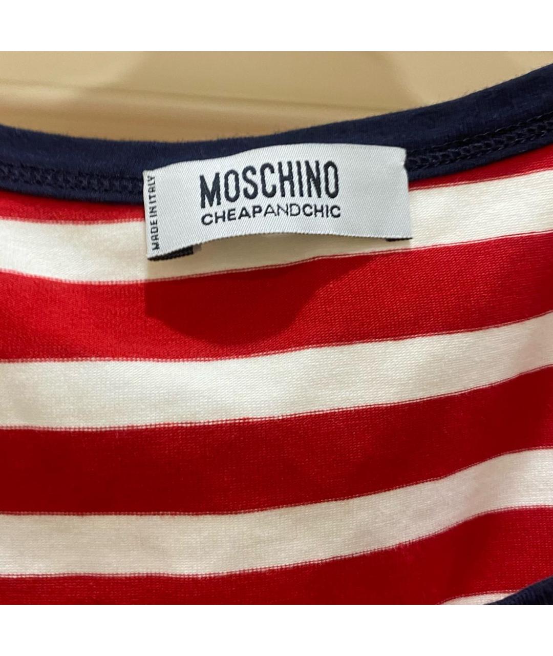 MOSCHINO Белая хлопковая майка, фото 6