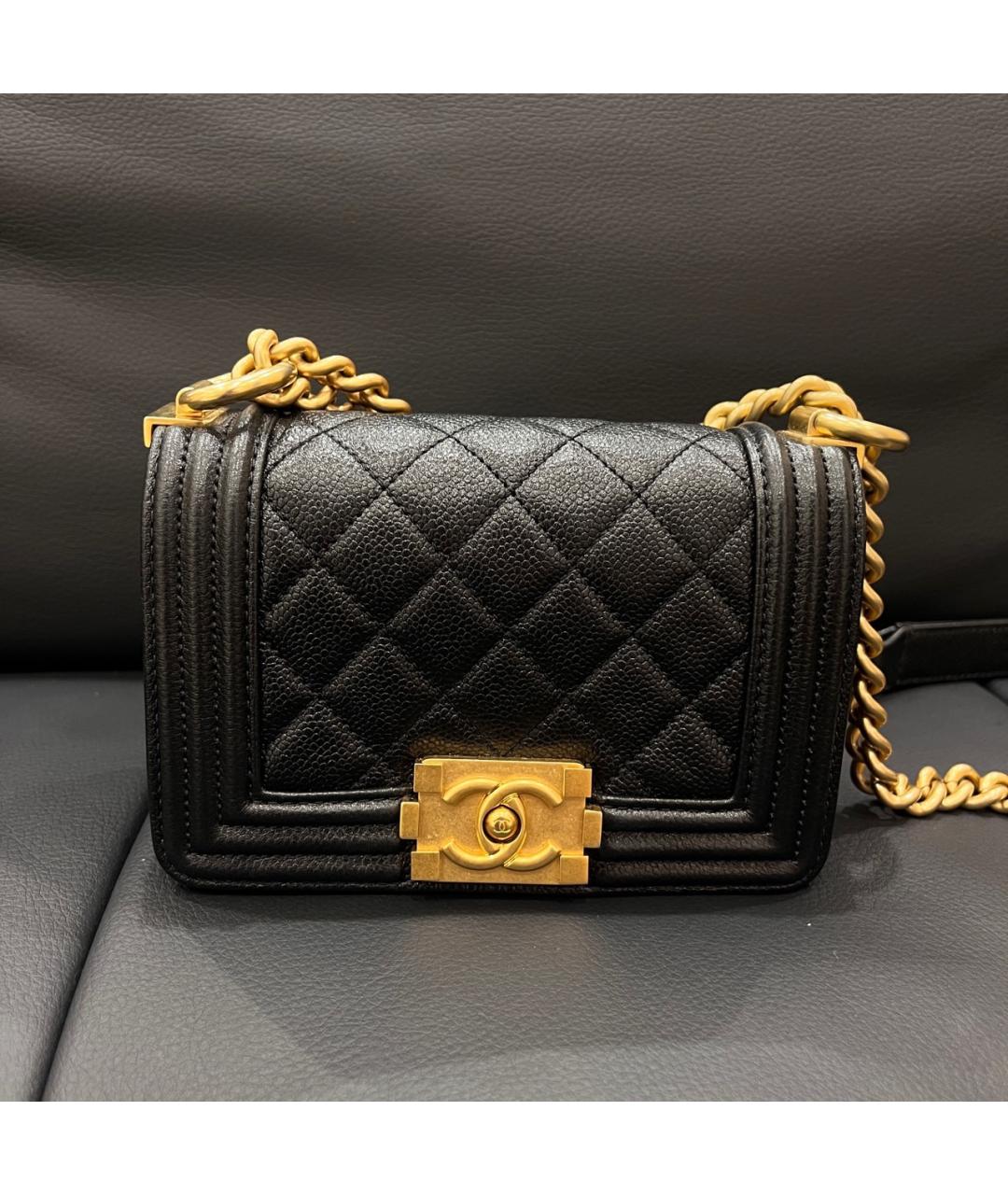 CHANEL Черная кожаная сумка через плечо, фото 2