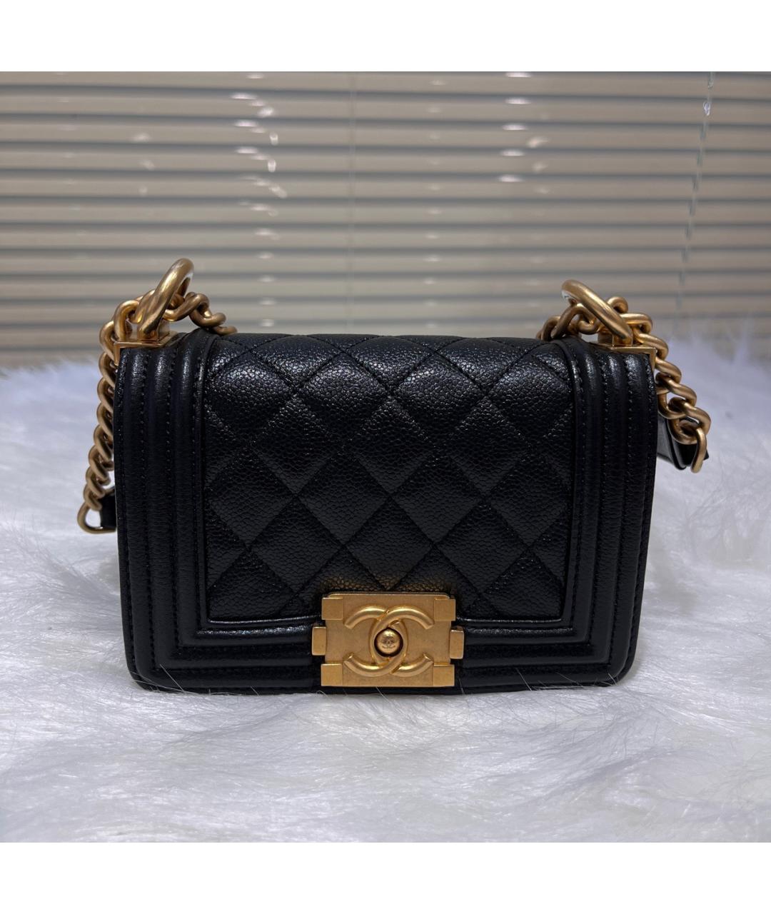 CHANEL Черная кожаная сумка через плечо, фото 4