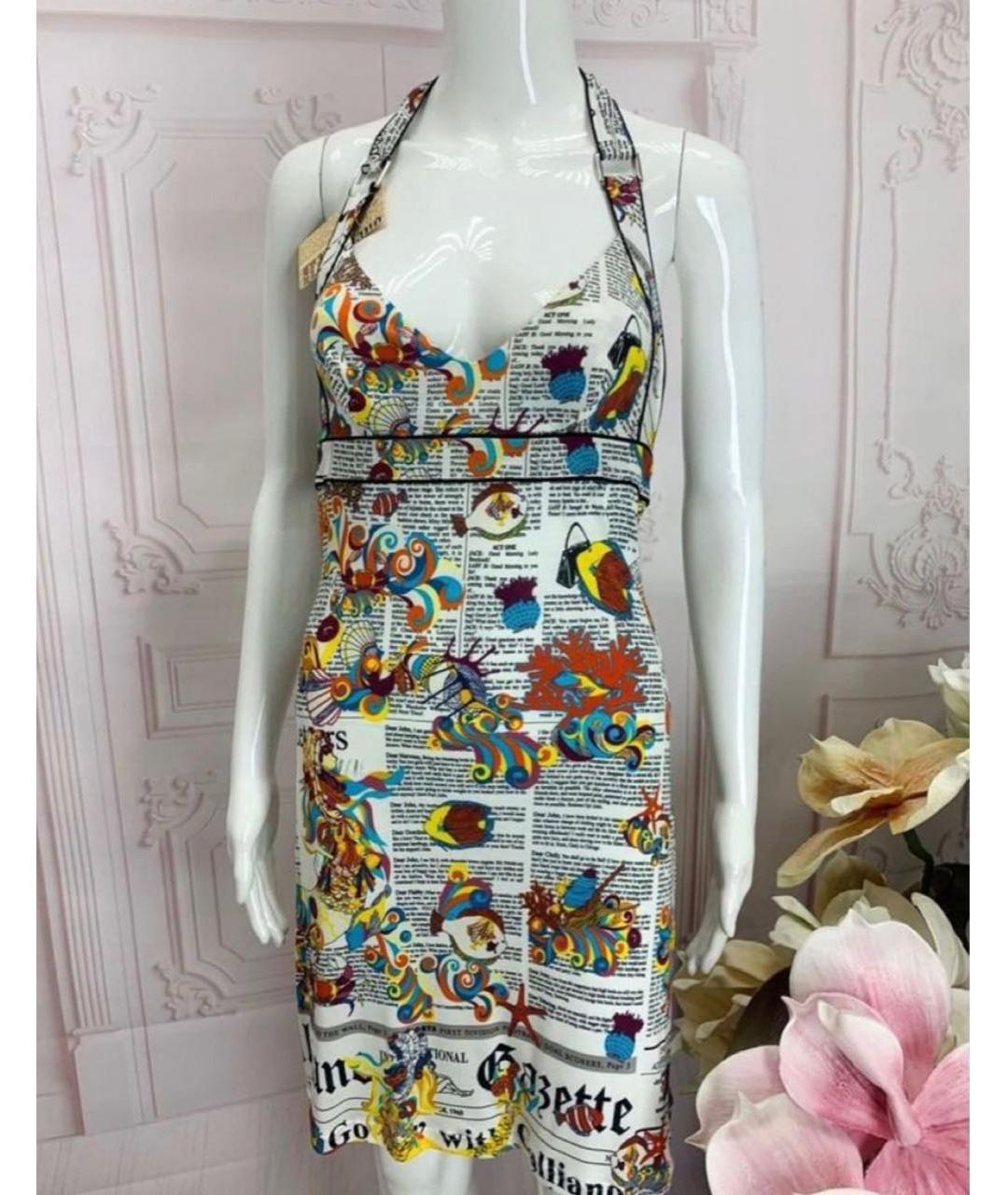 JOHN GALLIANO Мульти платье, фото 5