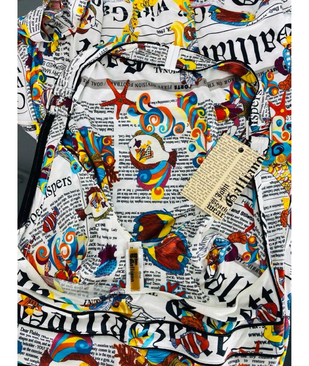 JOHN GALLIANO Мульти платье, фото 3