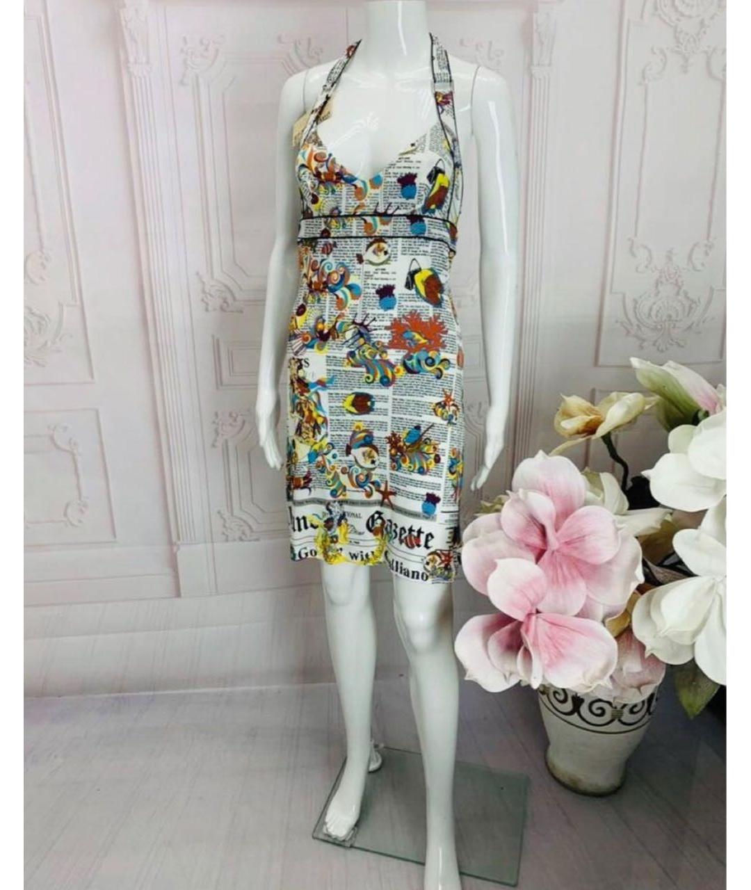 JOHN GALLIANO Мульти платье, фото 6