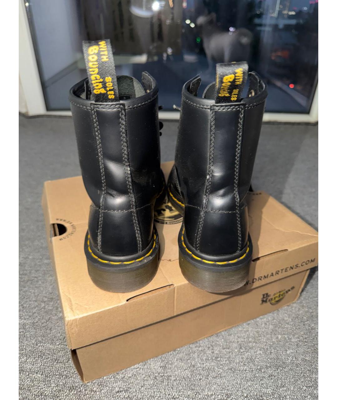 DR. MARTENS Черные кожаные ботинки, фото 4