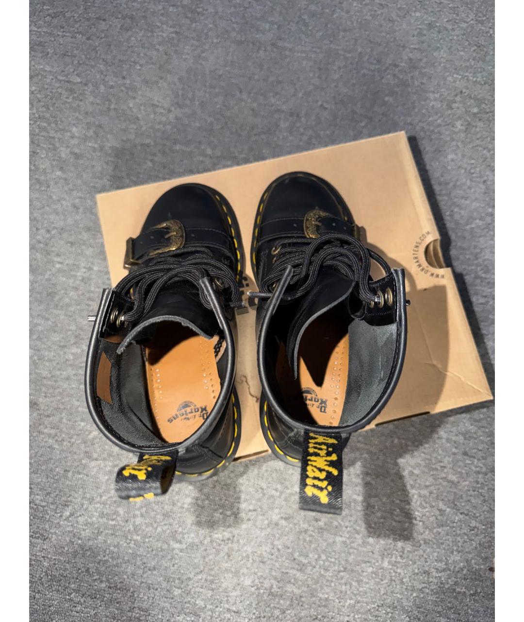 DR. MARTENS Черные кожаные ботинки, фото 3