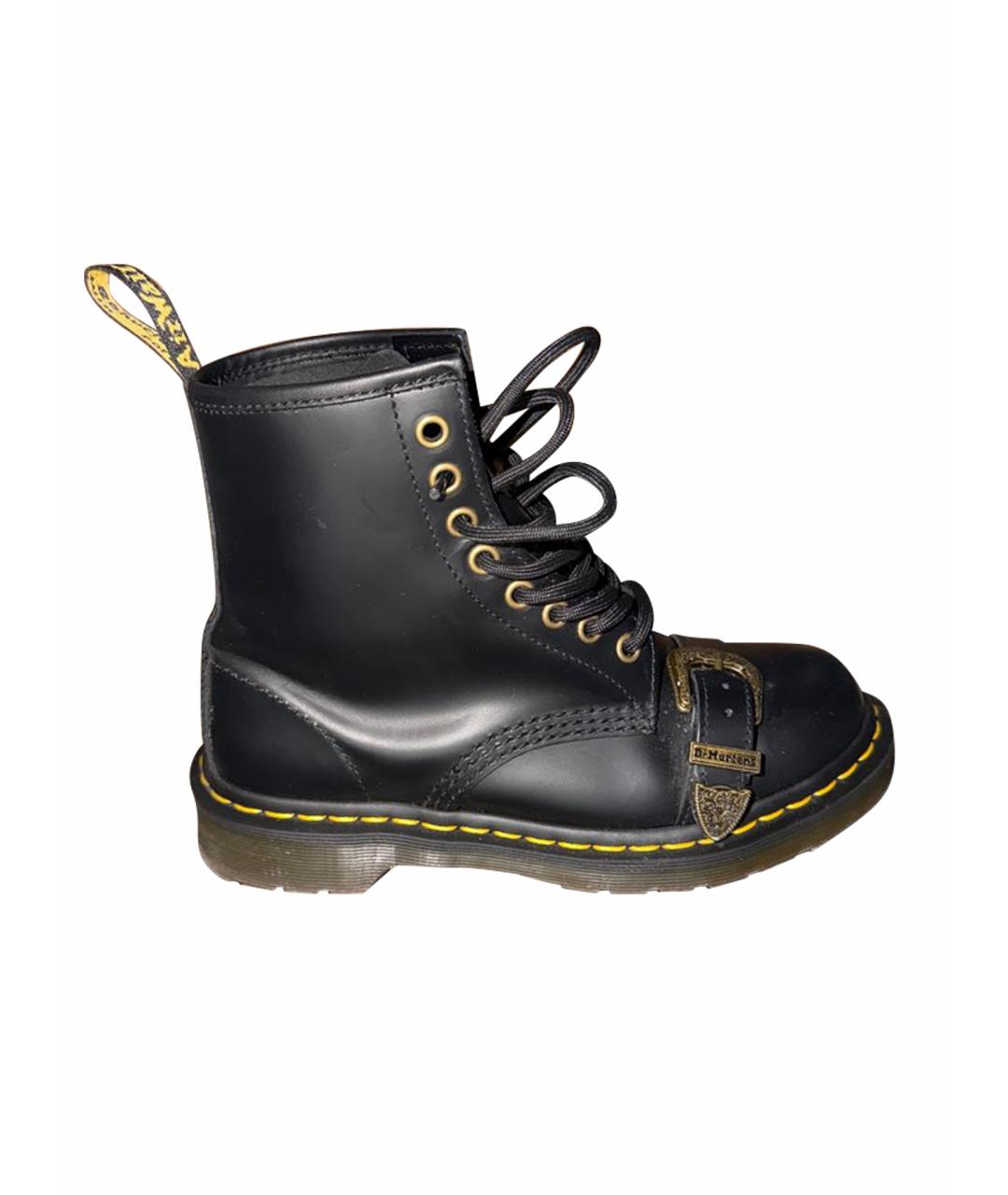 DR. MARTENS Черные кожаные ботинки, фото 1