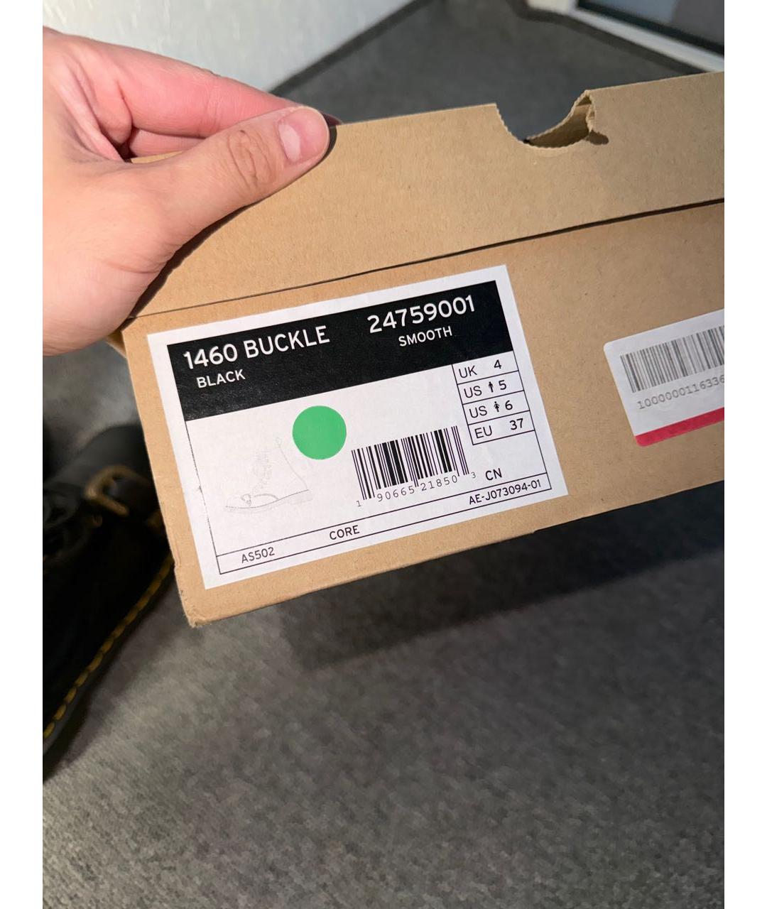 DR. MARTENS Черные кожаные ботинки, фото 5