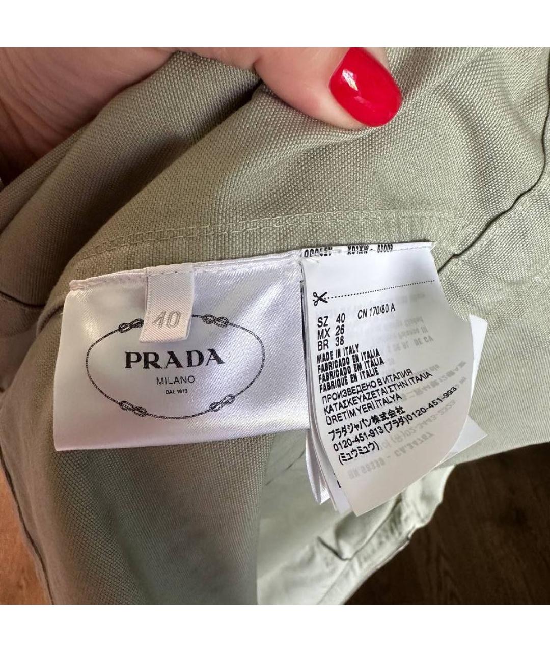 PRADA Зеленая деним куртка, фото 3