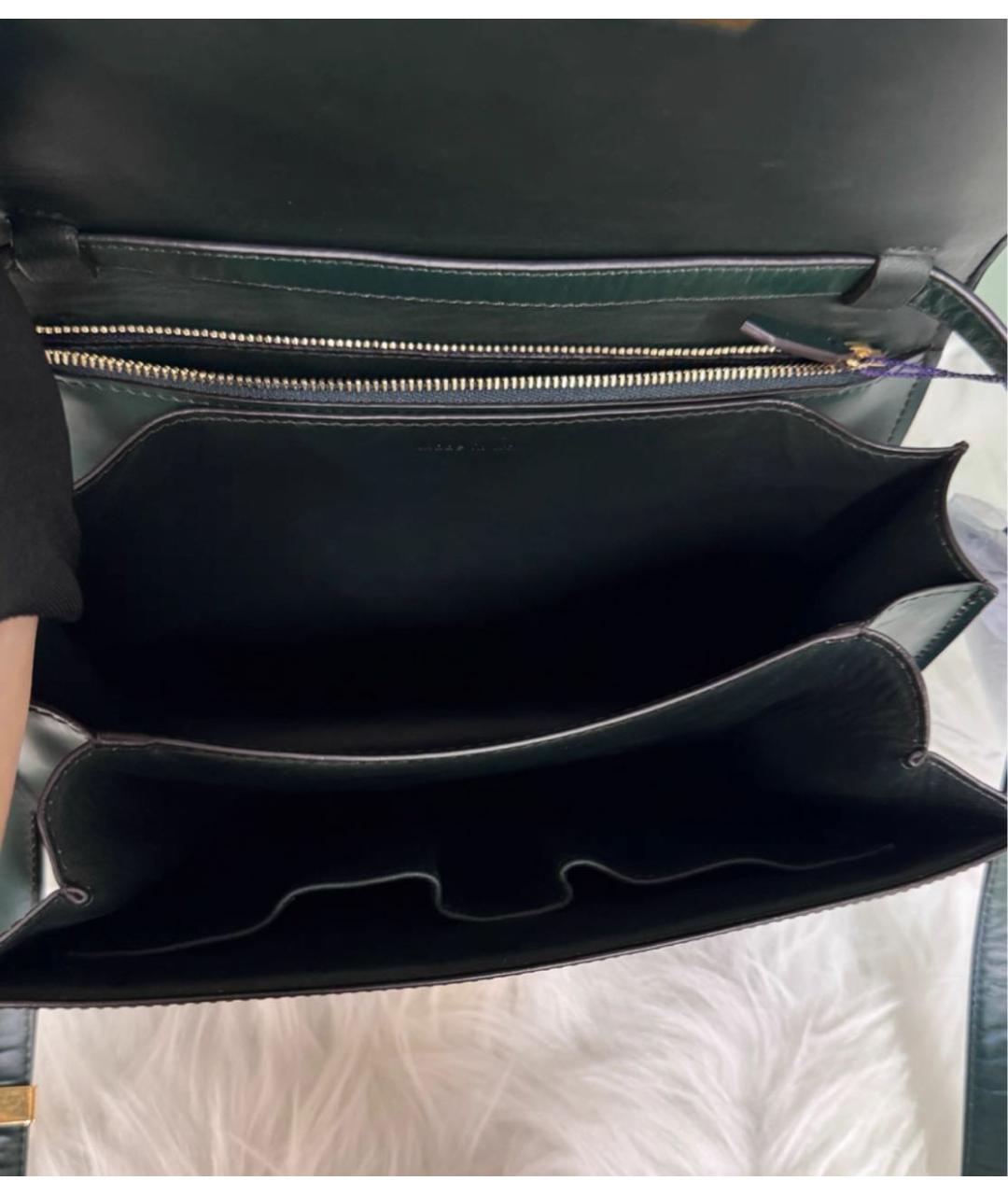 CELINE Зеленая кожаная сумка через плечо, фото 6