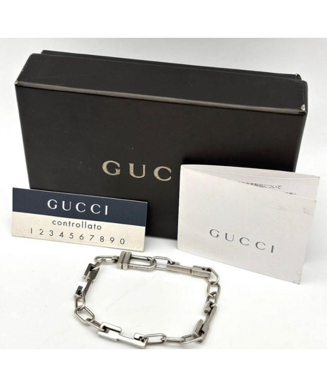 GUCCI Серебряный серебряный браслет, фото 2