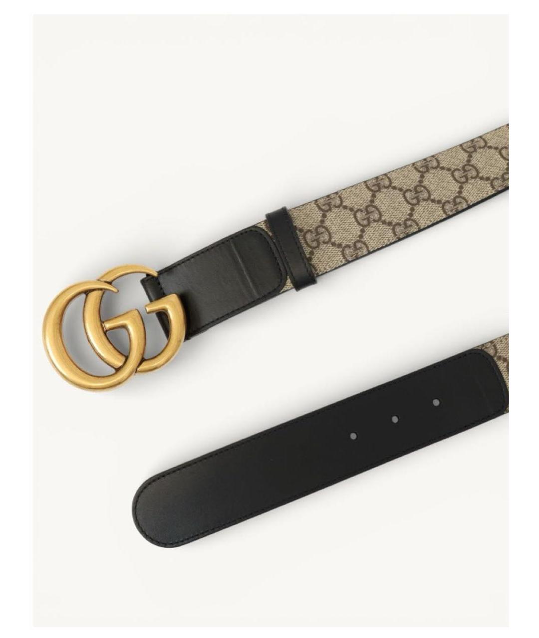 GUCCI Бежевый кожаный ремень, фото 2
