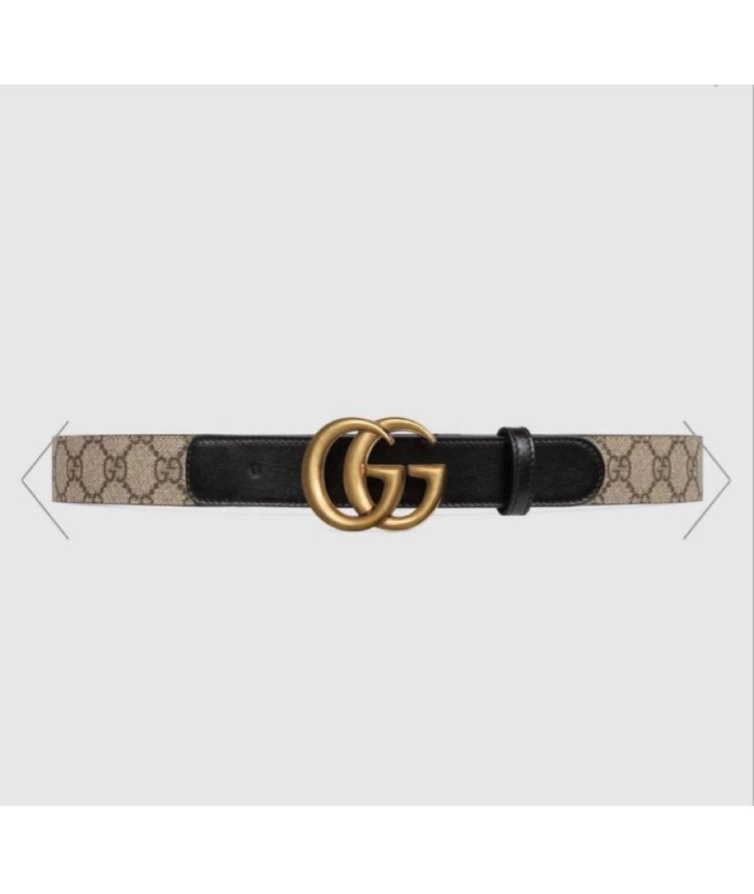 GUCCI Бежевый кожаный ремень, фото 9