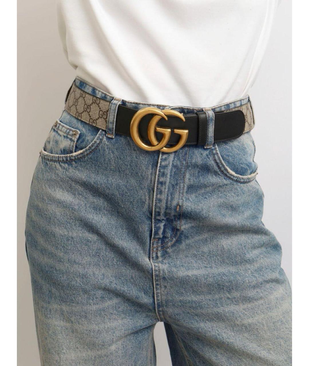GUCCI Бежевый кожаный ремень, фото 6