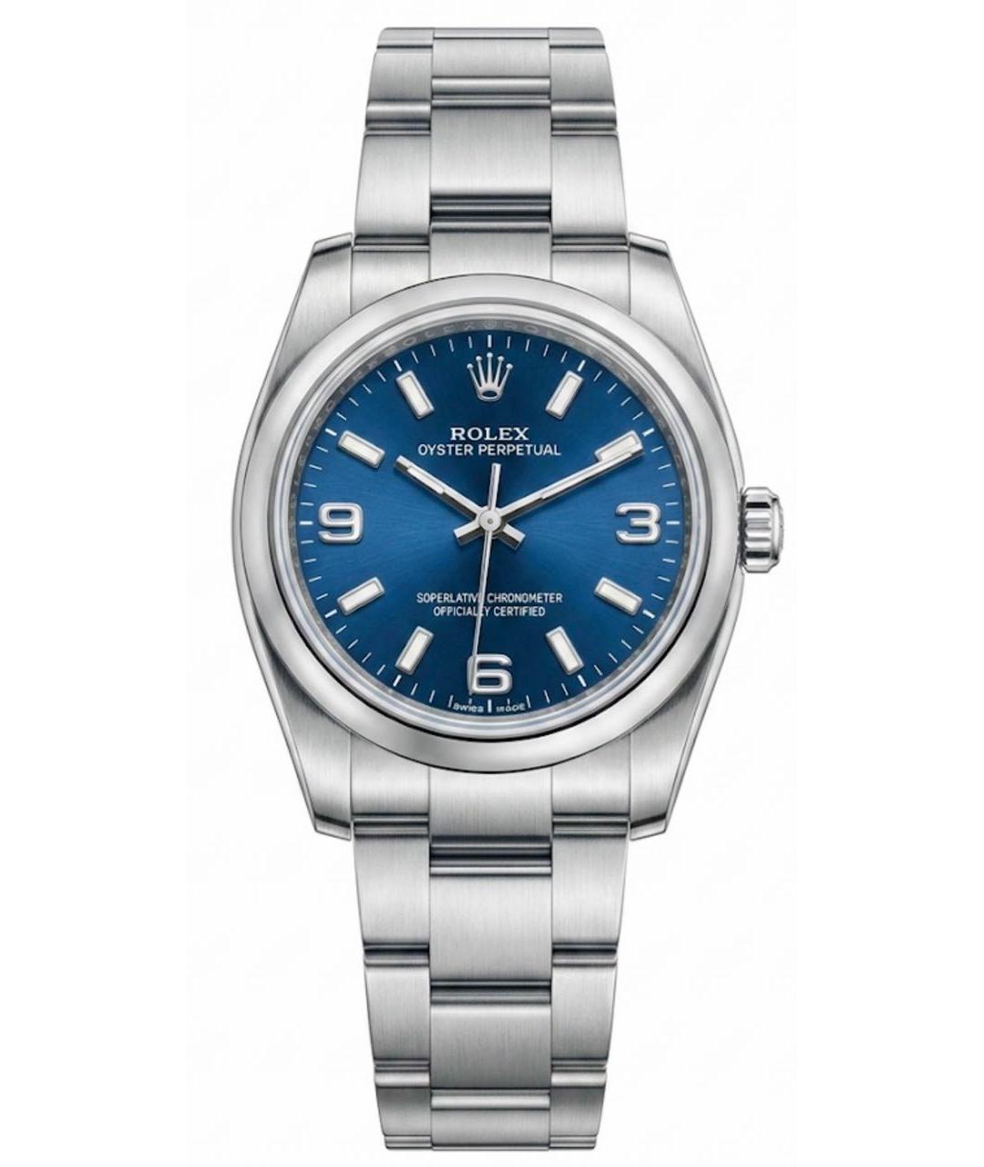 ROLEX Темно-синие металлические часы, фото 8