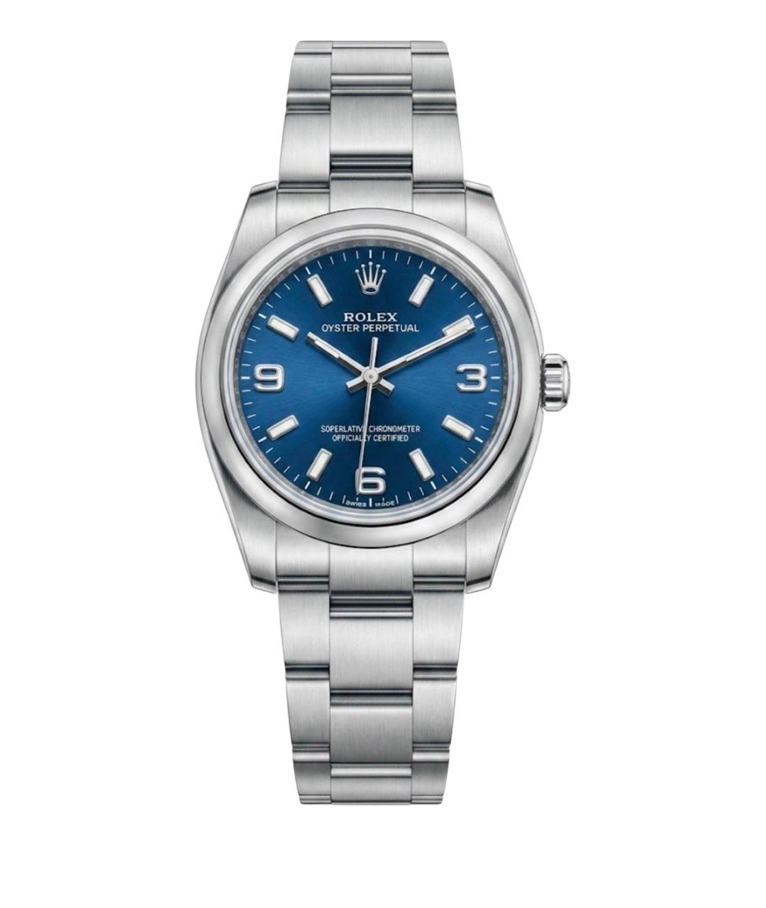 ROLEX Темно-синие металлические часы, фото 1