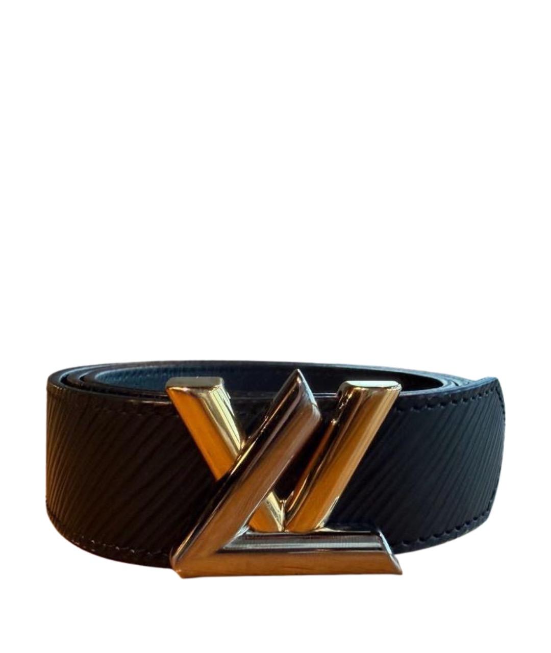 LOUIS VUITTON Черный кожаный ремень, фото 1