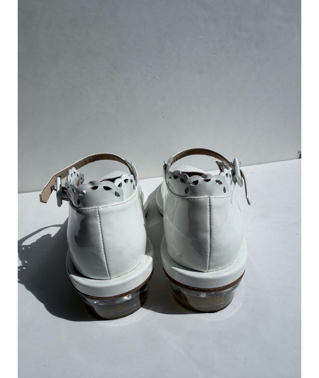 SIMONE ROCHA Белые туфли из лакированной кожи, фото 2