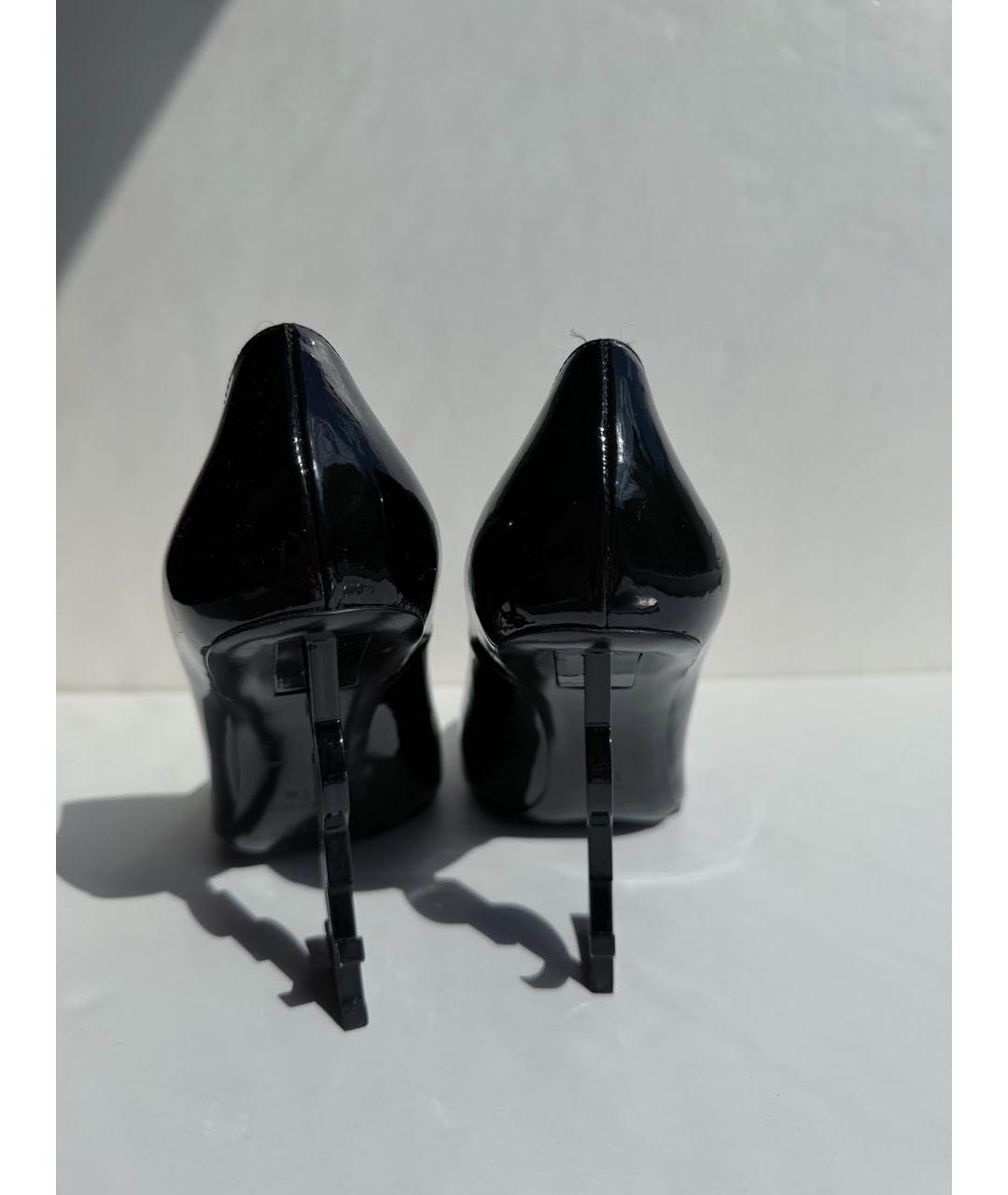 SAINT LAURENT Черные туфли из лакированной кожи, фото 3
