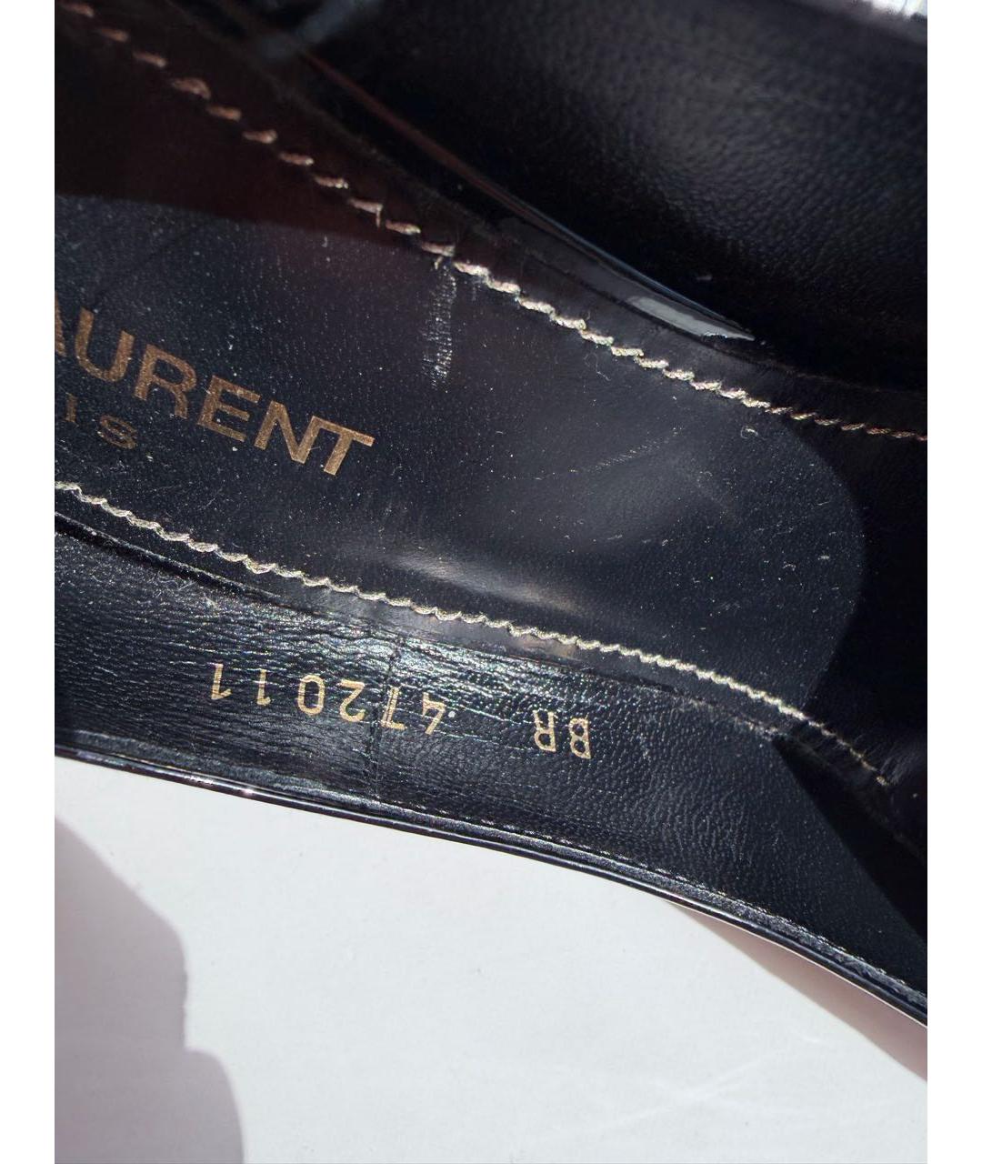 SAINT LAURENT Черные туфли из лакированной кожи, фото 5