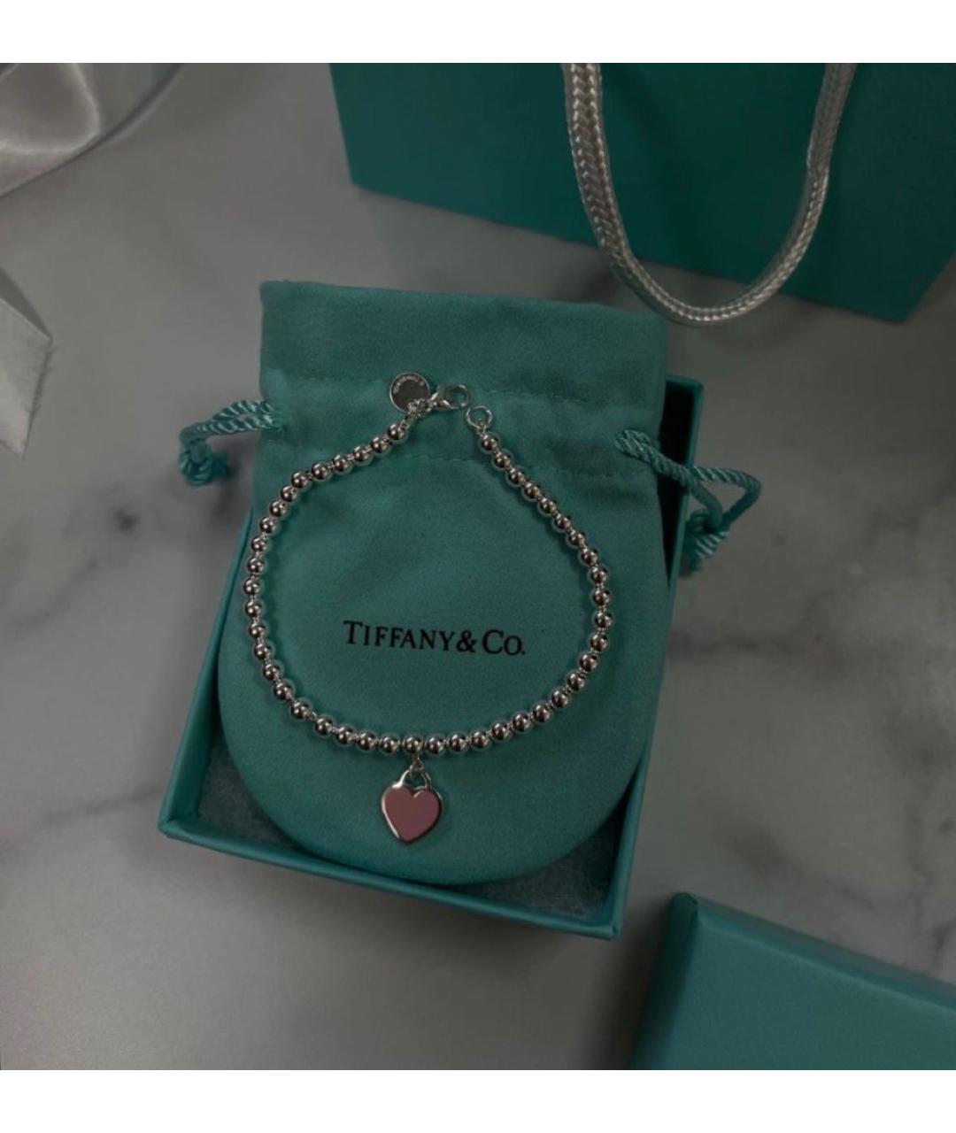 TIFFANY&CO Розовый серебряный браслет, фото 2