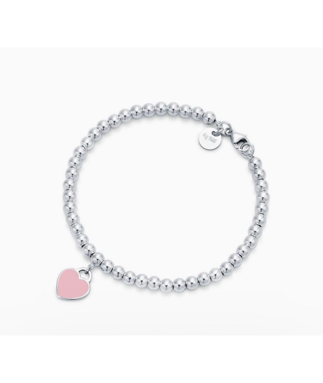 TIFFANY&CO Розовый серебряный браслет, фото 3