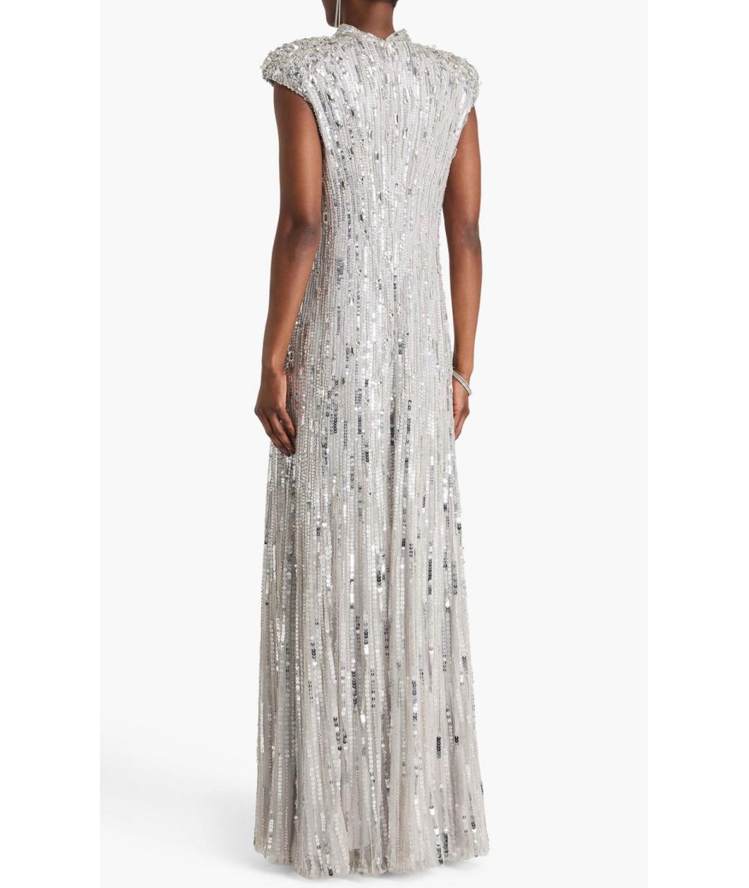 JENNY PACKHAM Серебряное коктейльное платье, фото 3