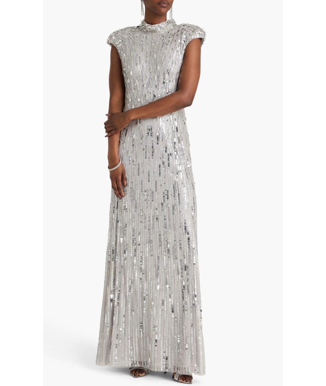 JENNY PACKHAM Серебряное коктейльное платье, фото 2