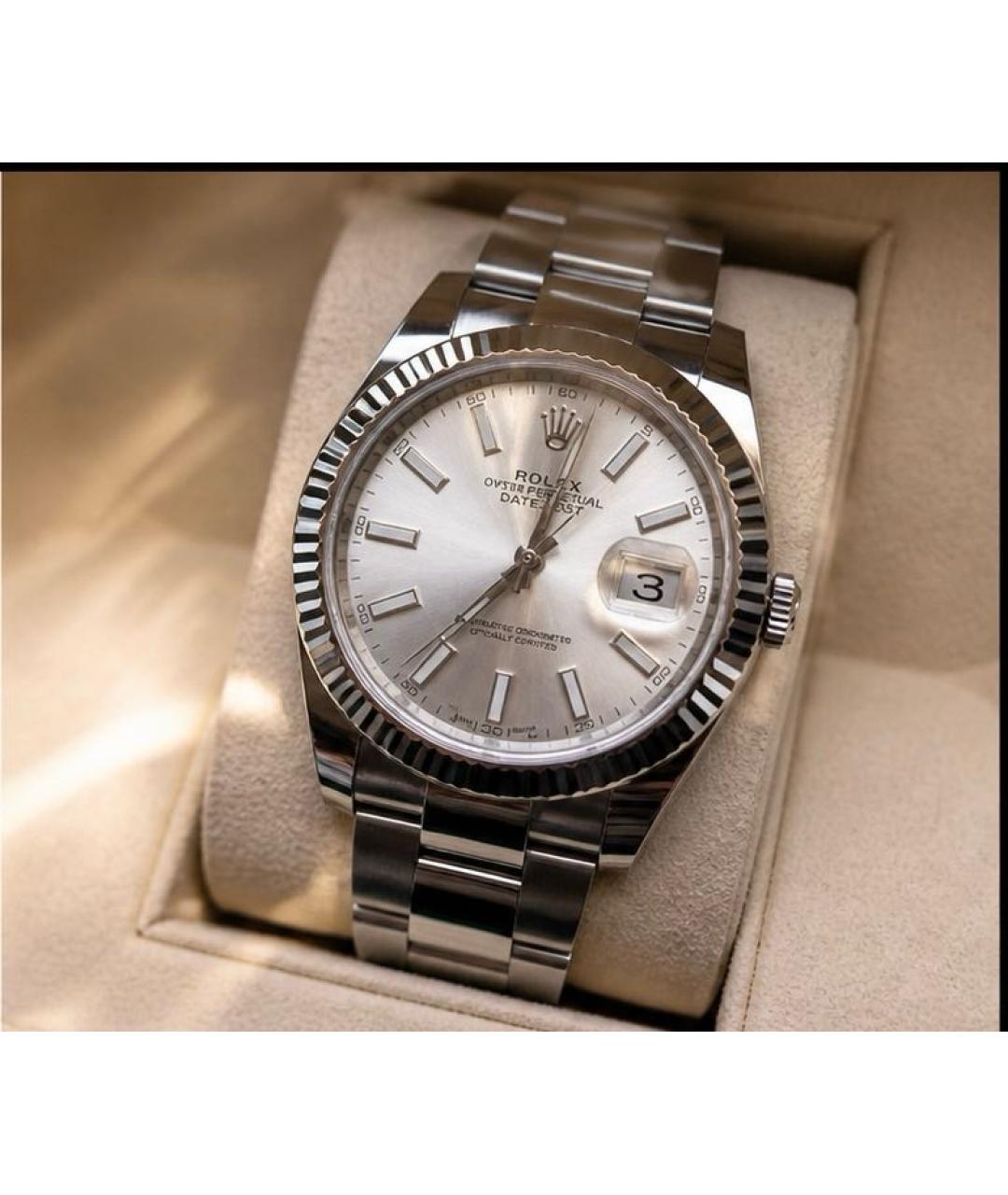 ROLEX Серебряные часы из белого золота, фото 2