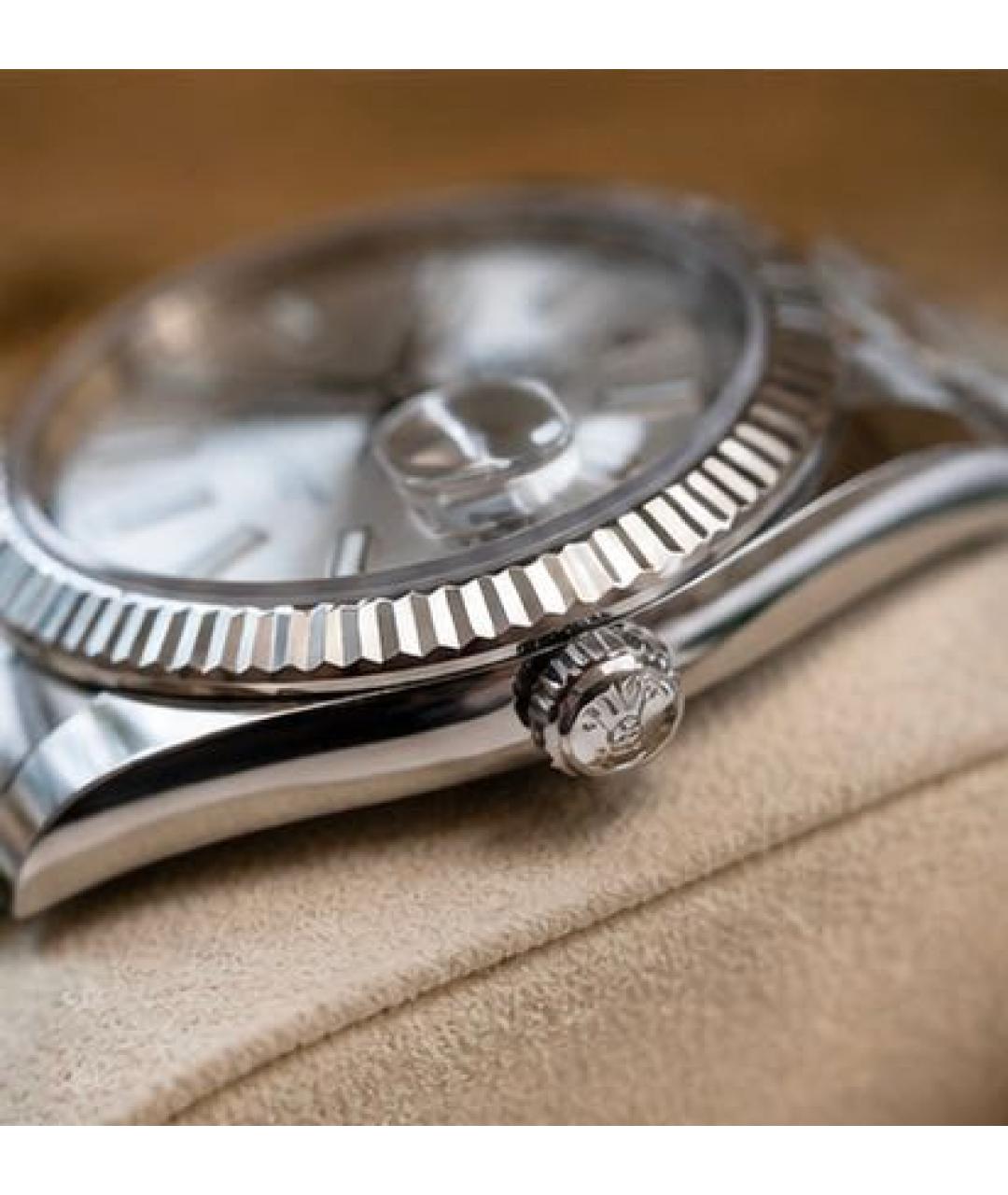 ROLEX Серебряные часы из белого золота, фото 4