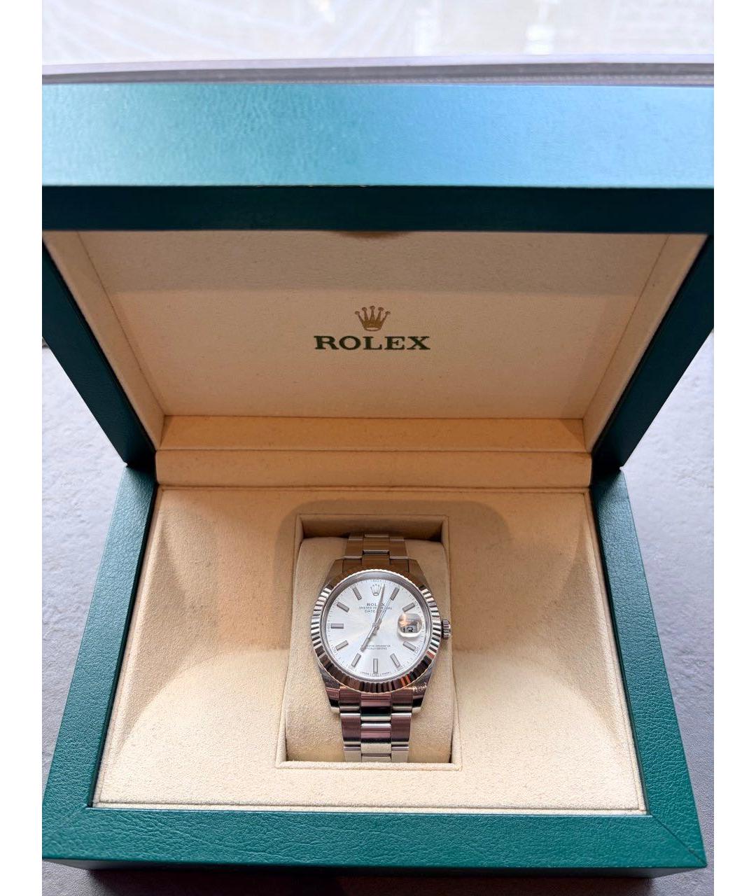 ROLEX Серебряные часы из белого золота, фото 7