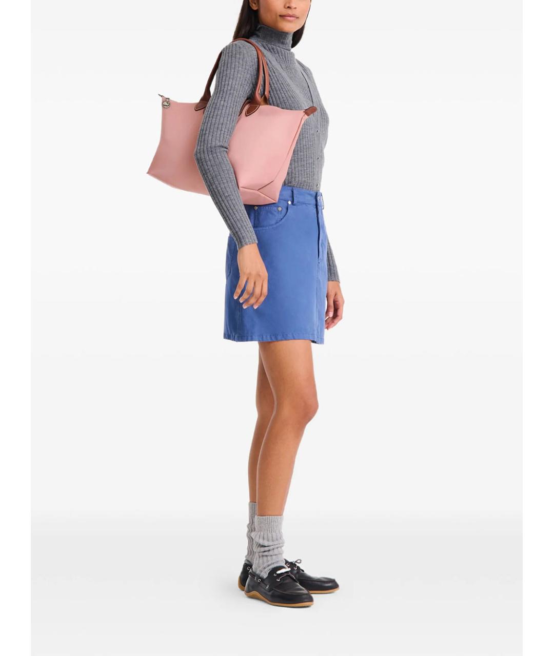 LONGCHAMP Розовая синтетическая сумка тоут, фото 2