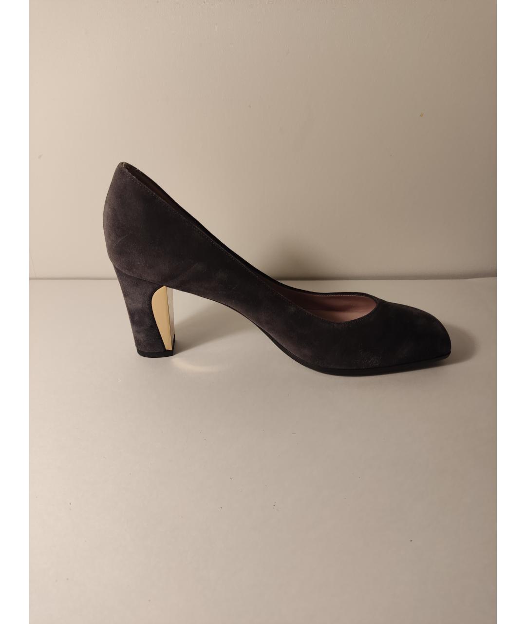 FERRAGAMO Серые замшевые туфли, фото 6