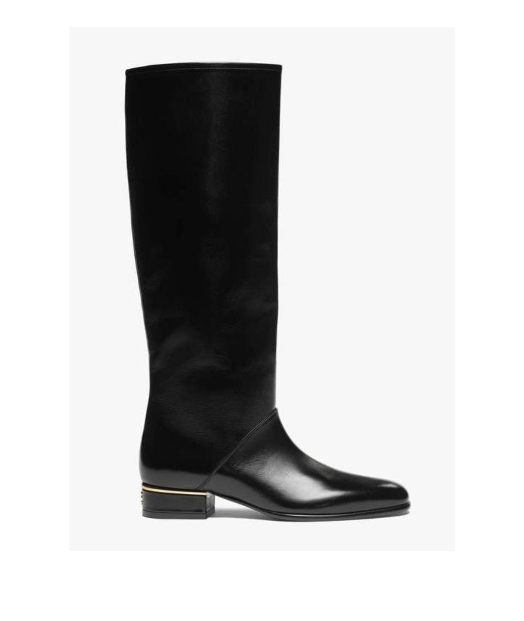CHANEL Черные кожаные сапоги, фото 2
