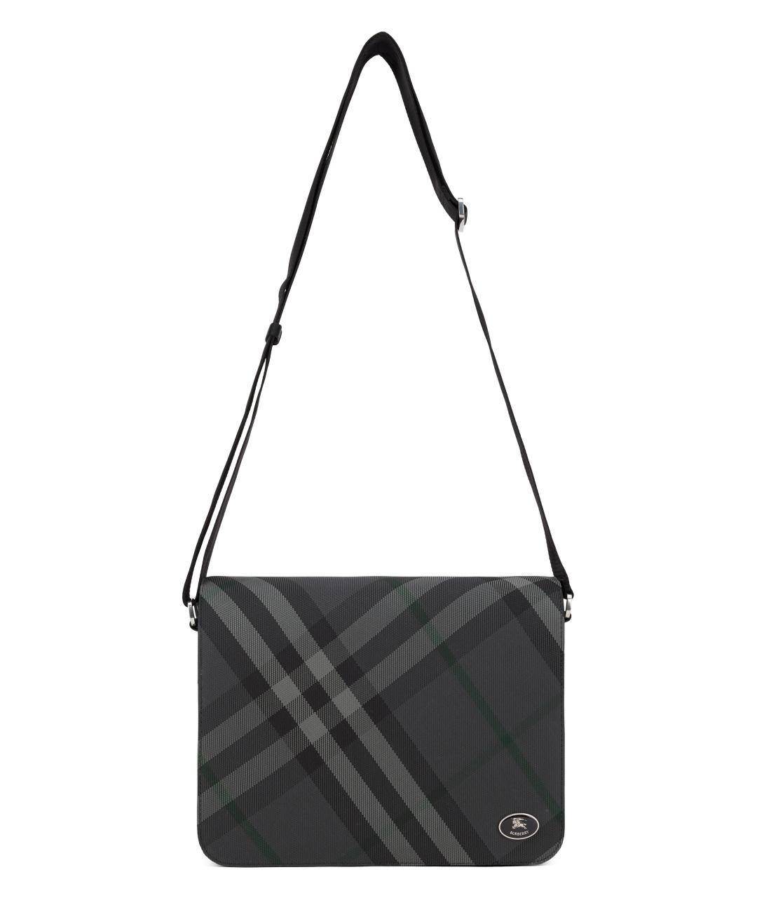 BURBERRY Серая синтетическая сумка на плечо, фото 1