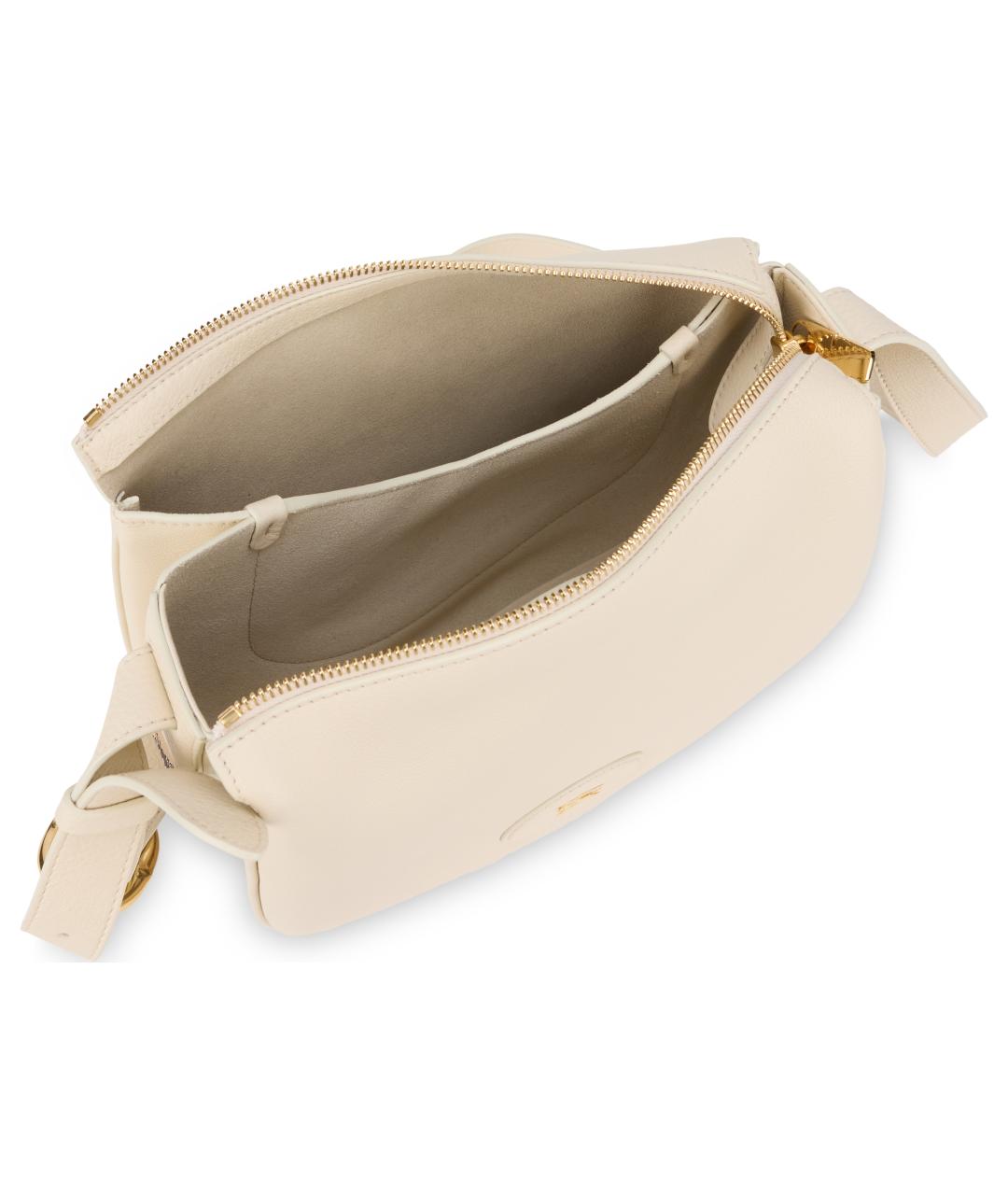 BURBERRY Белая кожаная сумка через плечо, фото 4