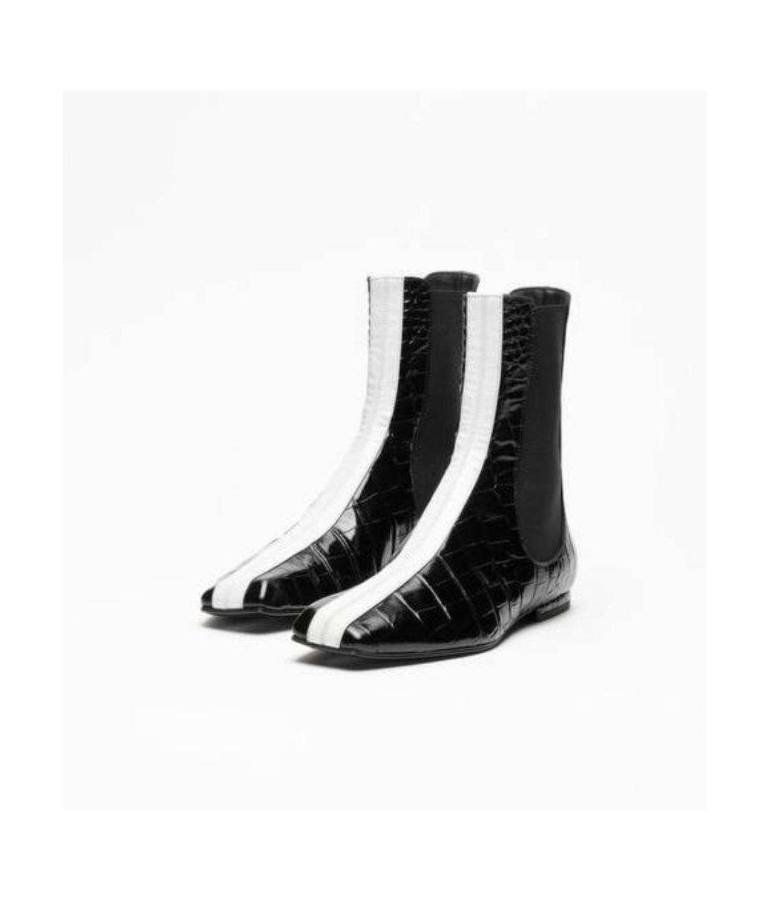 CHANEL Черные ботильоны из экзотической кожи, фото 2