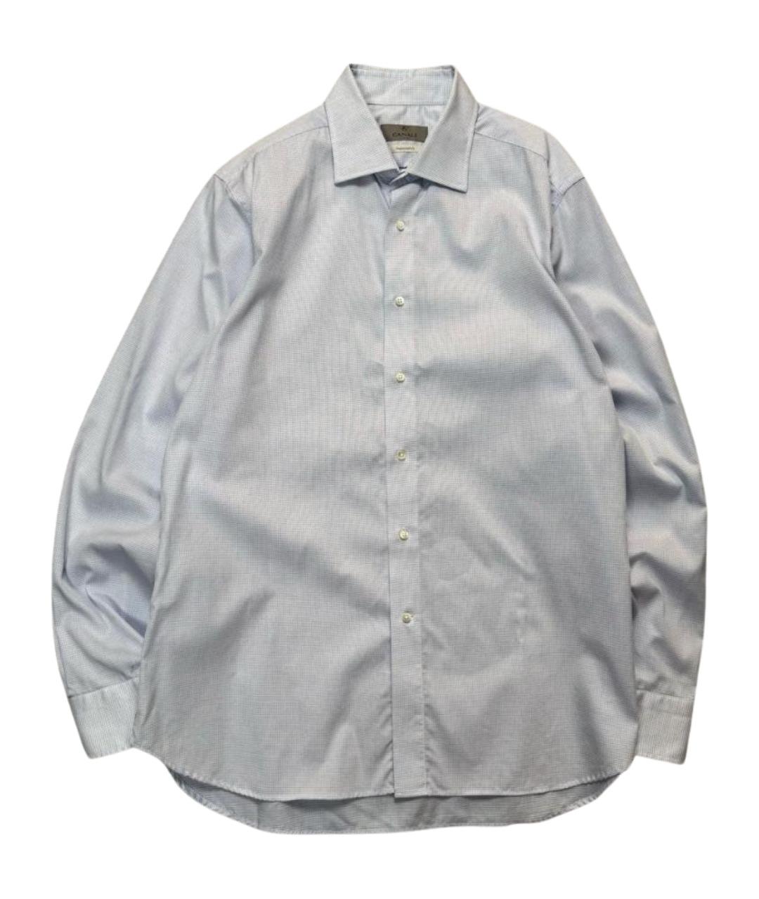 CANALI Голубая хлопковая классическая рубашка, фото 1