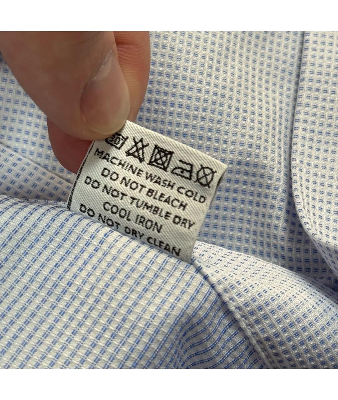 CANALI Голубая хлопковая классическая рубашка, фото 8