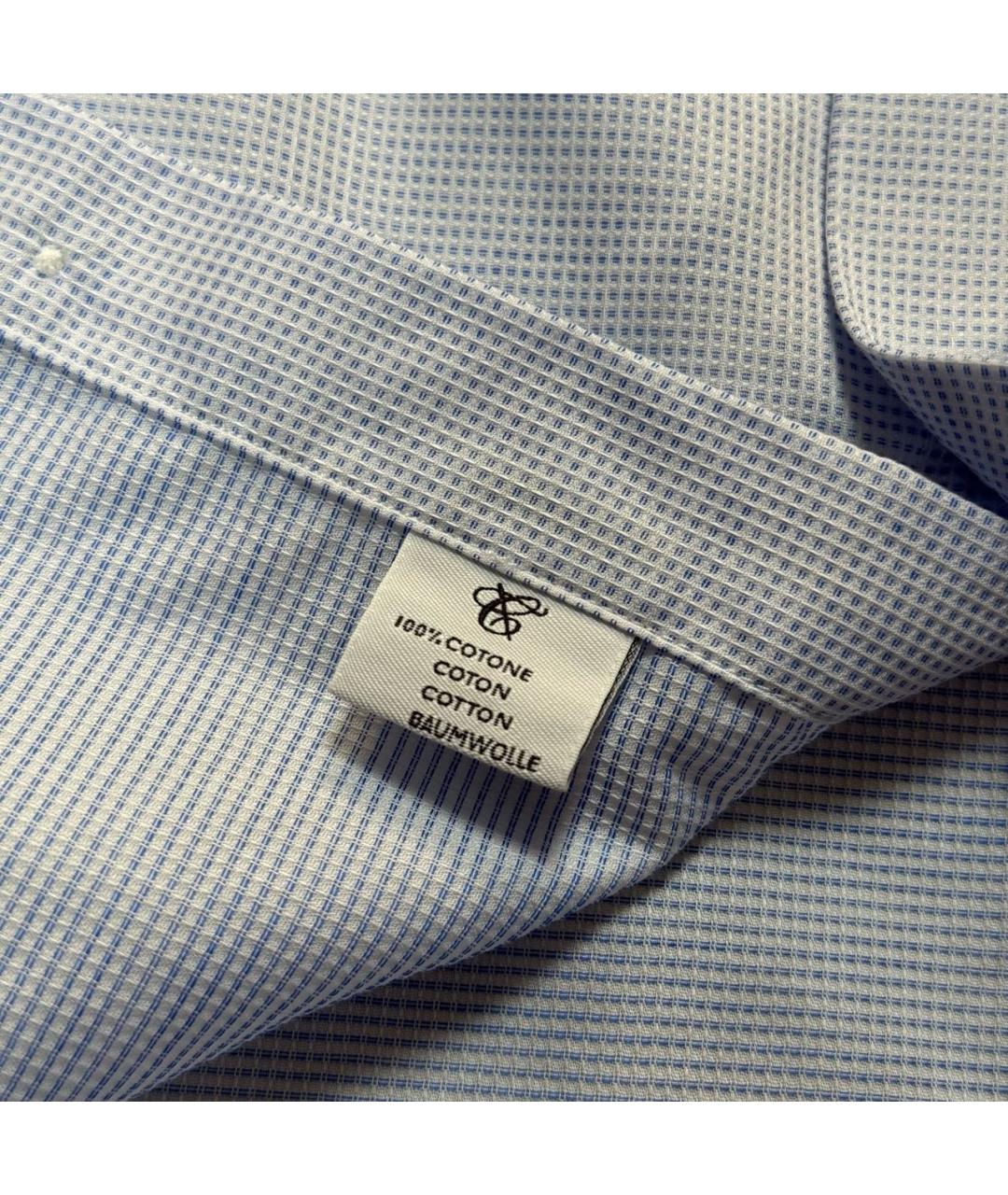 CANALI Голубая хлопковая классическая рубашка, фото 7